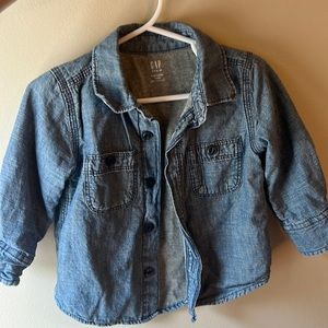 Chambray Baby Gap button down - like new